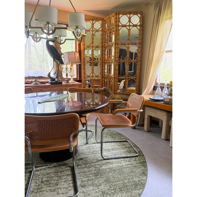 1970s 1970s Monumental Vivai Del Sud Bamboo Mirrored Room Screen For Sale - Image 5 of 7