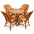 Vintage Woven Rattan Garden Set of Round Table and Armchairs, 1950s, Set of 5 For Sale - Image 15 of 15