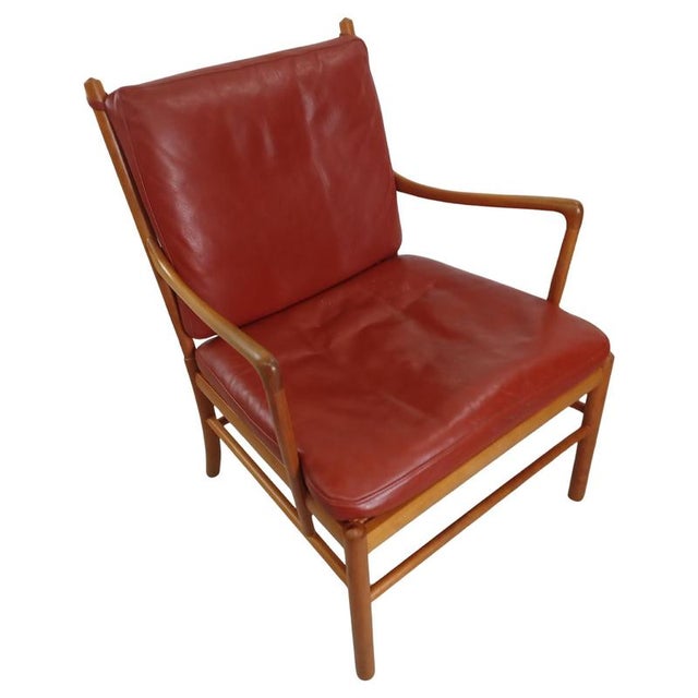 Fully Restored Colonial Chair in Cherry by Ole Wanscher for P. Jeppesen, 1970s For Sale - Image 16 of 16