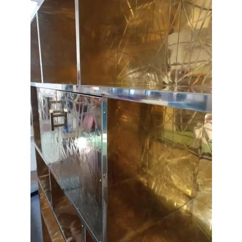 Mid-Century Modern Italian Bar Cabinet in Poplar & Brass by Justfurnituress For Sale - Image 3 of 12