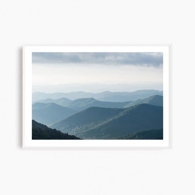 This contemporary landscape photograph captures the stunning Blue Ridge Mountains near Asheville, North Carolina. With...
