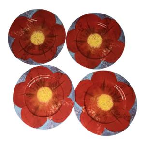 Waechtersbach Petal Power Petal Power Petunia Design Salad Plates- Set of 4