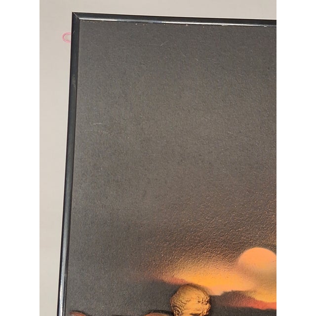Gold Vintage B. T. G. Hand Arts Painting 3d Florescent Wall Art For Sale - Image 8 of 11