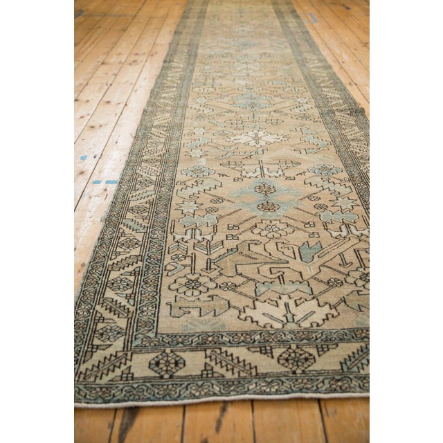 1940s Vintage Persian Heriz Serrated Leaf Wool Rug Runner For Sale - Image 12 of 12