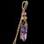 Vintage 14k Yellow Gold Amethyst & Seed Pearl Necklace For Sale - Image 4 of 8