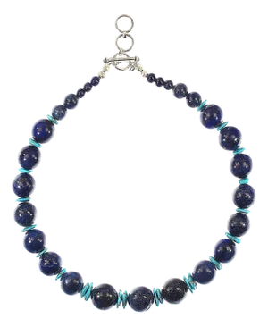 Ajd 19 Inch Lapis Lazuli and Sleeping Beauty Turquoise Necklace