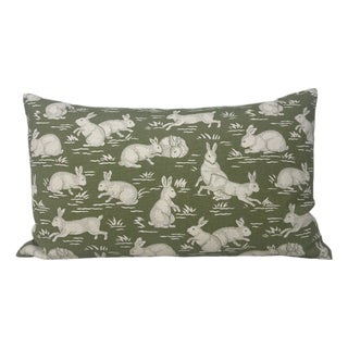 Cottontails Pillow Cover in Sage Green, 12x20 Pillow For Sale
