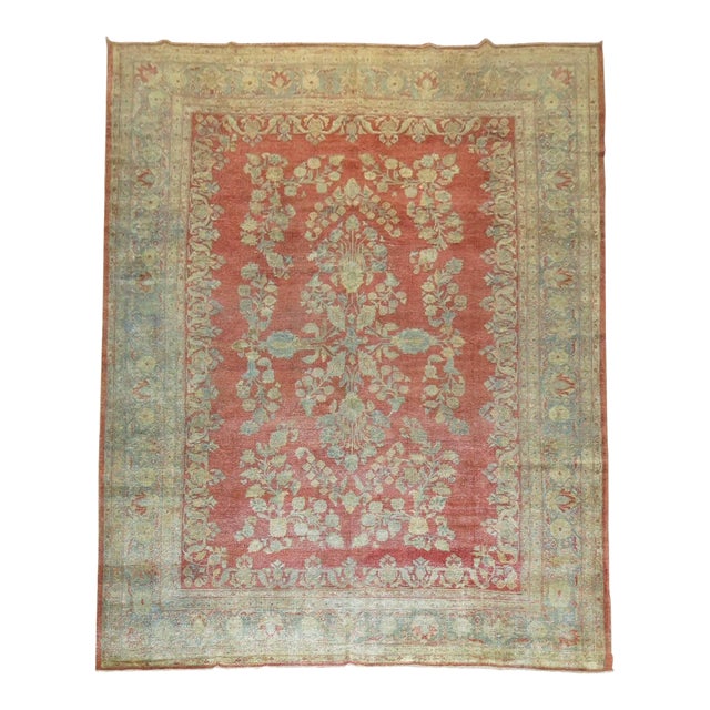 Early 20th Century Zabihi Collection Decorative Persian Sarouk Carpet - 9'1" x 12'5" For Sale