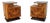 Vintage Burl Walnut Nightstands by Jindřich Halabala for Up Závody, 1957, Set of 2 For Sale