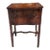 Two-Drawer Serpentine Mahogany Chippendale Side Table With Stenciled Leather Top For Sale