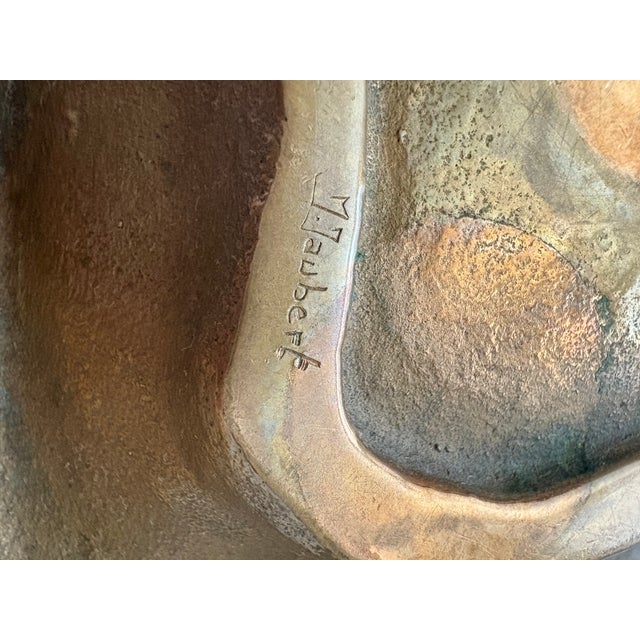 Rare Brutalist Cast Bronze Vide-Poche Ash Tray by Michel Jaubert For Sale In Chicago - Image 6 of 7