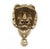 Vintage Polished Brass Lion Head Door Knocker For Sale - Image 6 of 8