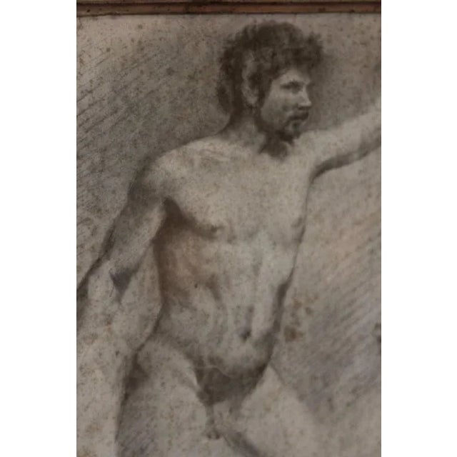 Italian Mid 19th Century Italian Academy Drawing For Sale - Image 3 of 6