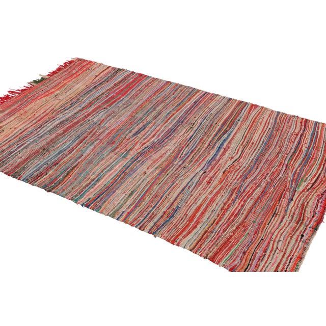 Rug & Kilim Vintage Moroccan Kilim Rug With Polychromatic Stripes, From Rug & Kilim For Sale - Image 4 of 7