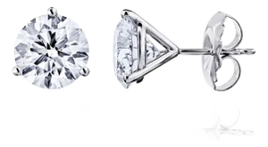 Igi Certified 6 Carat Tw Lab Grown Diamond 14k Martini Stud Earrings - 2 Pieces