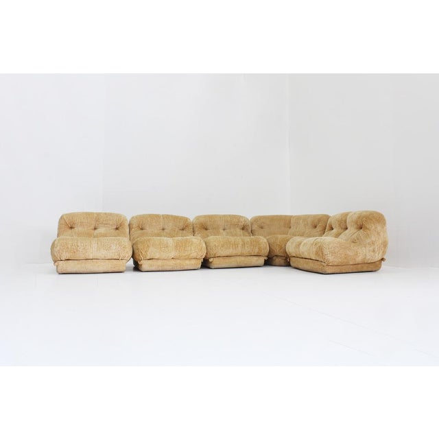 Nuvolone modular sofa set from Italy designed by Rino Maturi and produced by Mimo Padova in the 1970s. This modular corner...