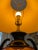 Beautiful vintage Frederick Cooper Chicago table lamp featuring a striking faux-burl wood finish with glossy black...
