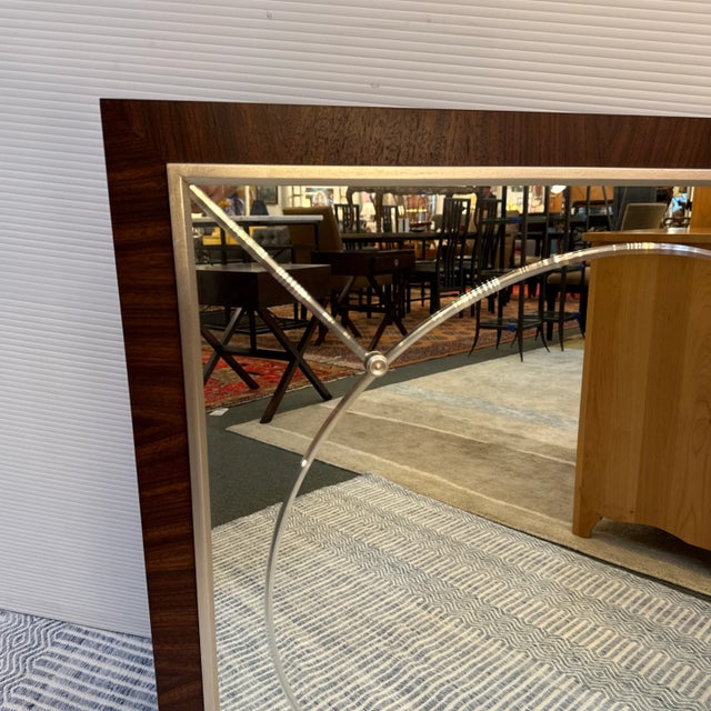 Silver Ethan Allen Etched Wall Mirror For Sale - Image 8 of 12