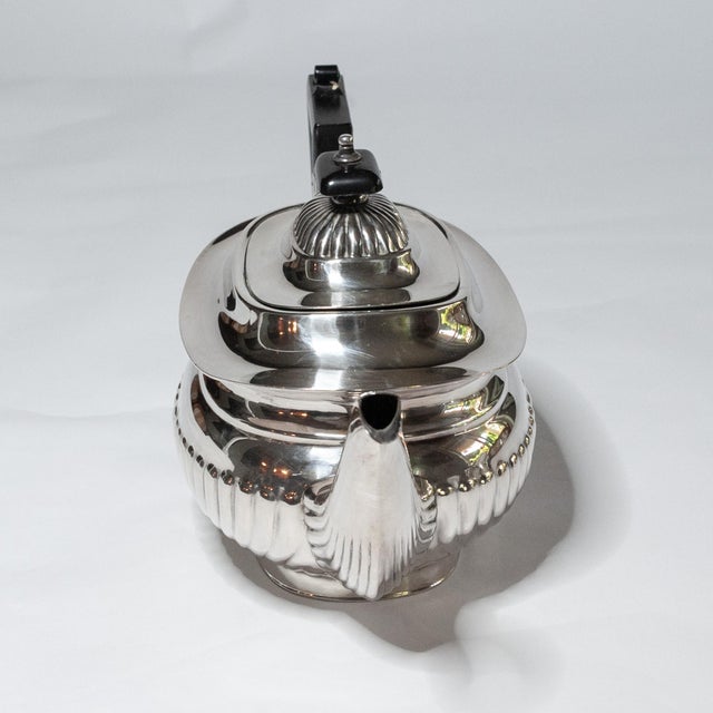 Art Deco Vintage Sheffield Silver Plated Tea Pot For Sale - Image 3 of 5