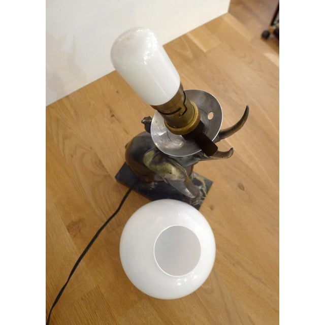 Art Deco Elephant Lamp with Marble Base, 1930s For Sale - Image 10 of 15