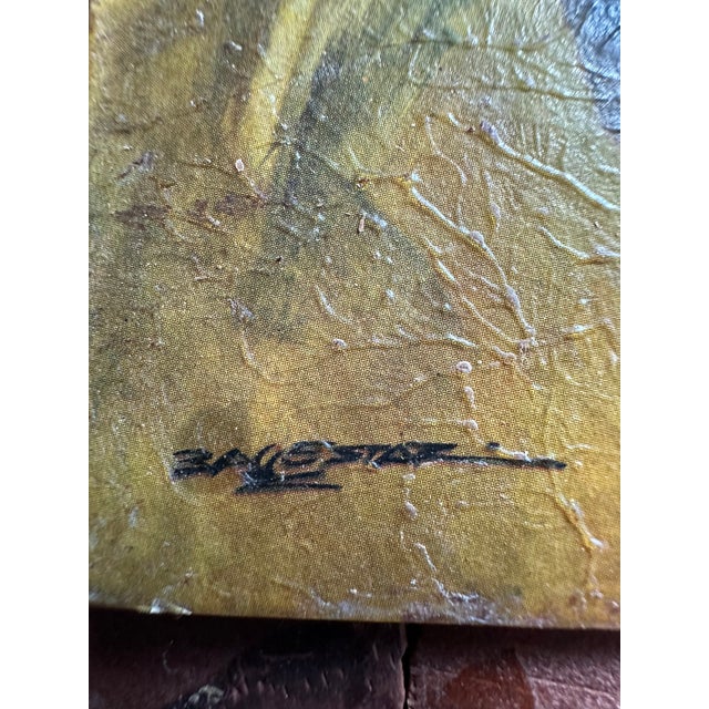 Vintage Signed Oil on Paper Over Board Horse Portraits - A Pair For Sale - Image 10 of 18