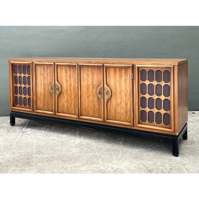 Wood Vintage MCM Stereo Cabinet Credenza For Sale - Image 7 of 12