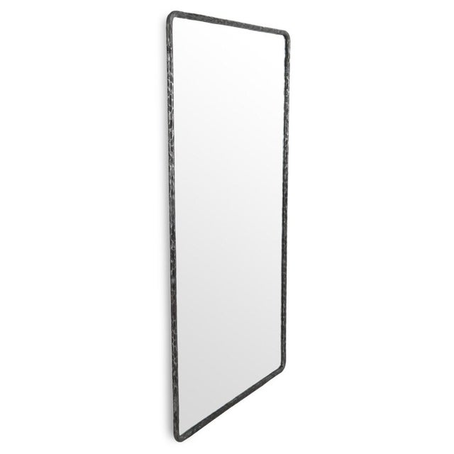 Contemporary Hammered Iron Full Length Mirror For Sale - Image 3 of 3