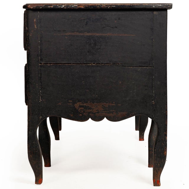 18th Century French Provincial Desk in Ebonized Polychrome, Late 18th Century For Sale - Image 5 of 17