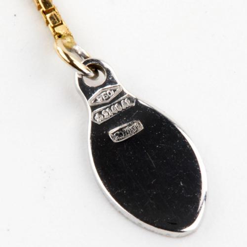 Gold Giorgio Visconti. 18k Gold Pendant and Earrings with Emeralds and Diamonds., 2000s For Sale - Image 8 of 9