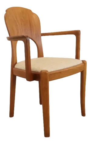 Danish Dining Room Chair with Backrest