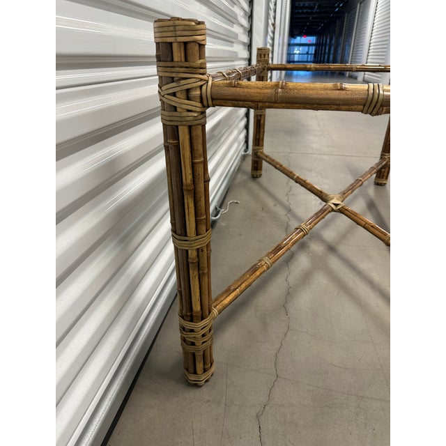 1990s 1990s Attributed to McGuire Organic Modern Rectangular Dining Table Base For Sale - Image 5 of 11