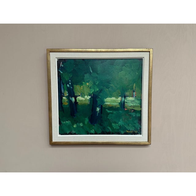 Kurt Rubank, Forest Grove, 1969, Oil Painting on Canvas, Framed For Sale - Image 8 of 18