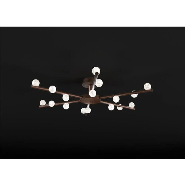 Demetra ruggine of florence metal ceiling lamp by alabastro italiano dimensions: d 85 x w 97 x h 22 cm. Materials: white...