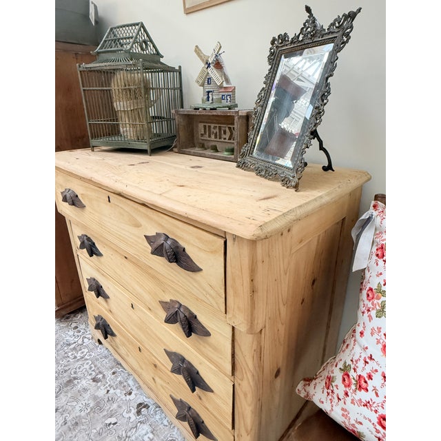 19th Century Antique Scrubbed Pine Chest of Drawers For Sale - Image 11 of 16