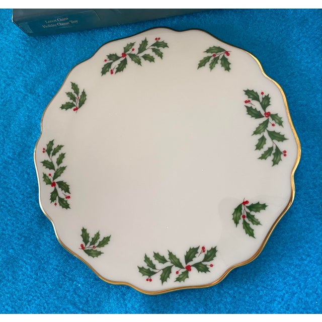 Lenox 1980s Lenox Holiday Cheese Tray and Dessert Server For Sale - Image 4 of 8