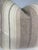 Custom pair of 22" pillows covered in a neutral colored wool stripe fabric. These pillows have tapered corners to prevent...