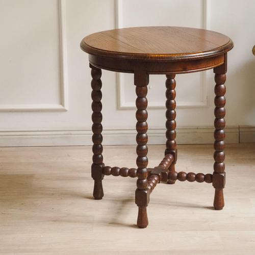 Round Oak Side Table, 1900 For Sale - Image 14 of 14