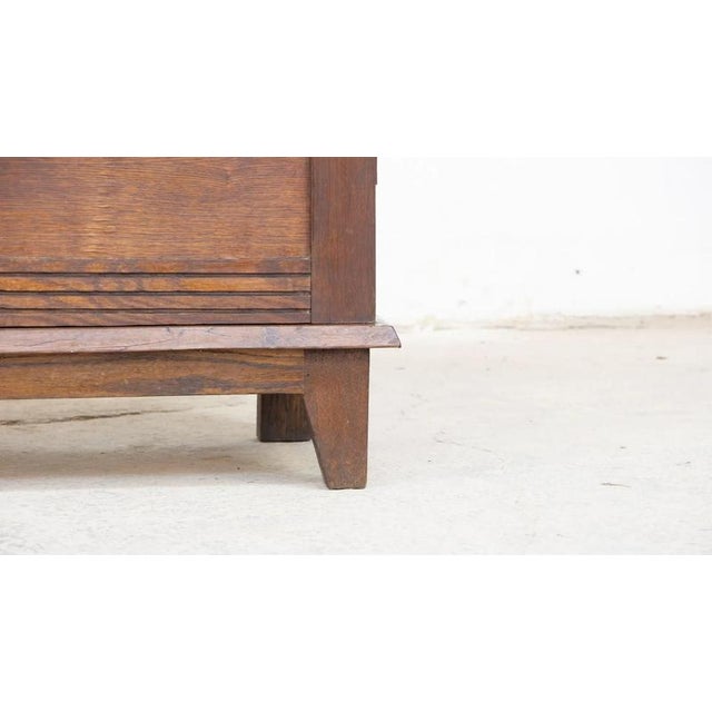 Wood Small Wardrobe by René Gabriel, Reconstruction Period, 1945, 1890s, Oak For Sale - Image 7 of 10