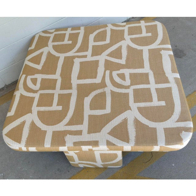 Revelation Abstract Modern Tan and White Give It a Rest Coffee Table For Sale - Image 4 of 5