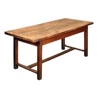 Large English Rectangular Farmhouse or Refectory Table of Patinated Oak For Sale