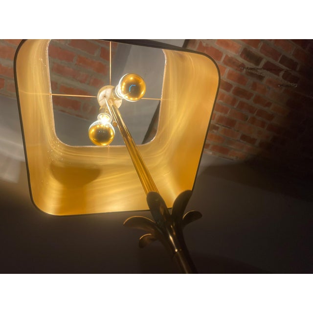 Hollywood Regency French Brass Floor Lamp in the style of Maison Charles. France, 1970s For Sale - Image 14 of 18
