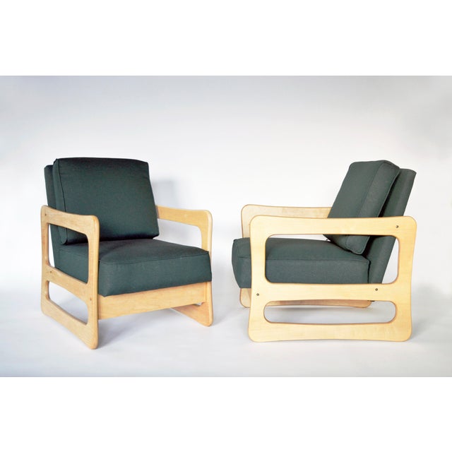 Set of Vintage Forest Green Vesta Amrchairs by Brigita Adamonienė, 1970s For Sale - Image 9 of 9