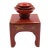 Vintage Japanese Red Lacquer Sakazuki Sake Set With Stand For Sale