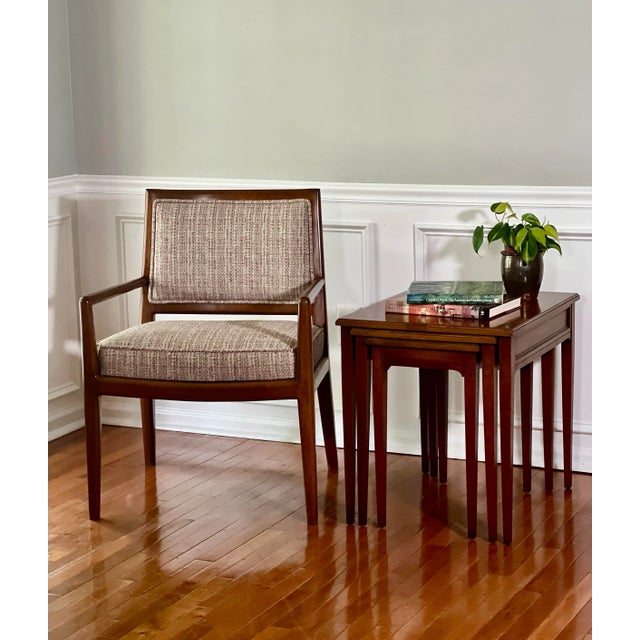 1960s Vintage Fruitwood Nesting Tables by Heritage, Set of 3 For Sale - Image 11 of 13