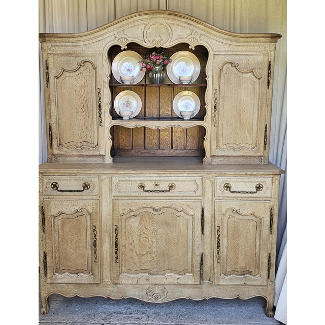 Gorgeous Sideboard Buffet/ cabinet, European Countryside Style . Bleached enfilade cabinet handcrafted with old solid Oak...