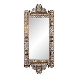 Antique Mother of Pearl Inlaid Moorish Style Mirror For Sale