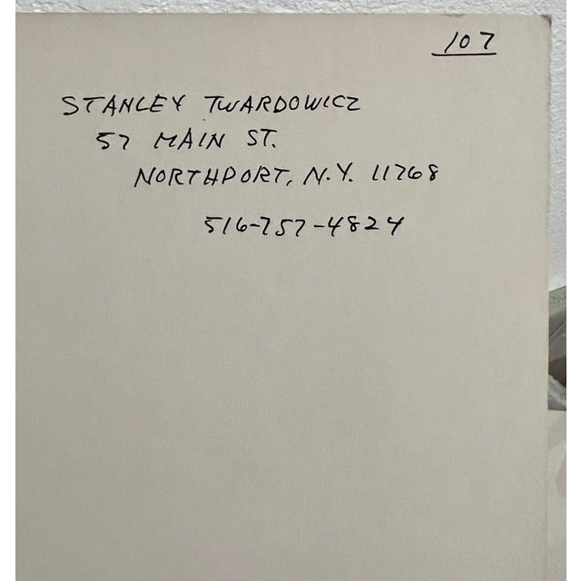 Printmaking Materials Stanley Twardowicz, Vintage Silver Gelatin Photograph Stanley Twardowicz Venice Italy Gondola Photo For Sale - Image 7 of 9