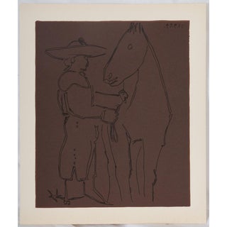 After Pablo Picasso, Picador and Horse, Linocut For Sale