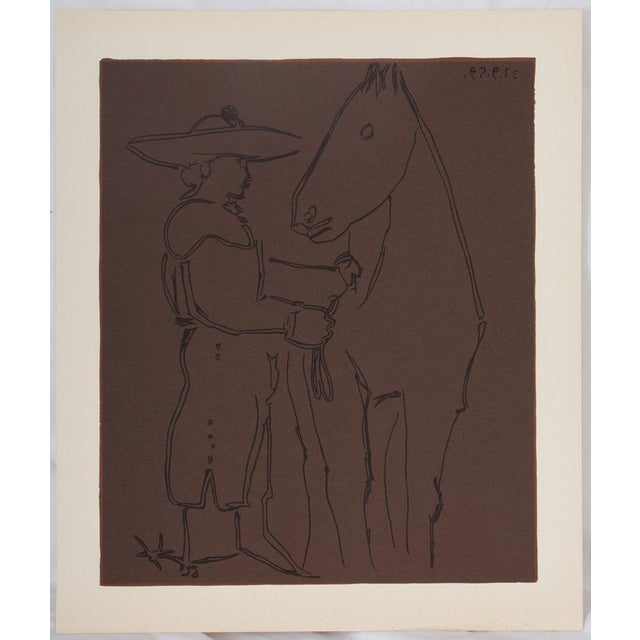 After Pablo Picasso, Picador and Horse, Linocut For Sale