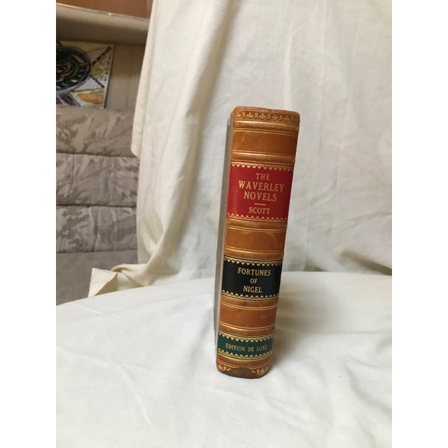 American Brown Leather Book & Book Box - A Pair For Sale - Image 3 of 5